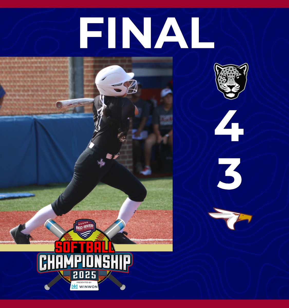 With a 4-3 victory, @tamuasports advances in the 2025 RRAC softball tourney. The Jaguars will play again later today.