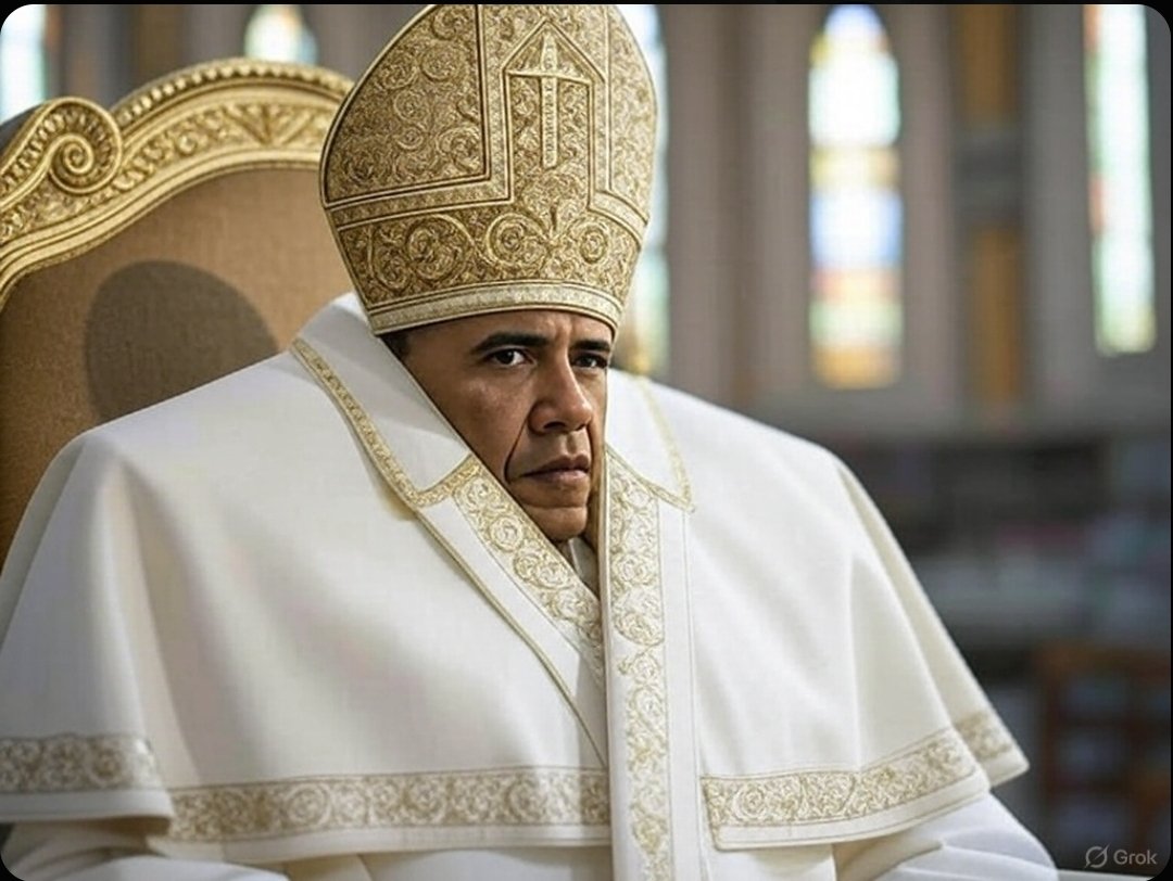 @HillbillySaid @A21starman @joncoopertweets Here you go, shit you not asked grok to make Obama a pope like Trump. https://t.co/HY5F85cgmk