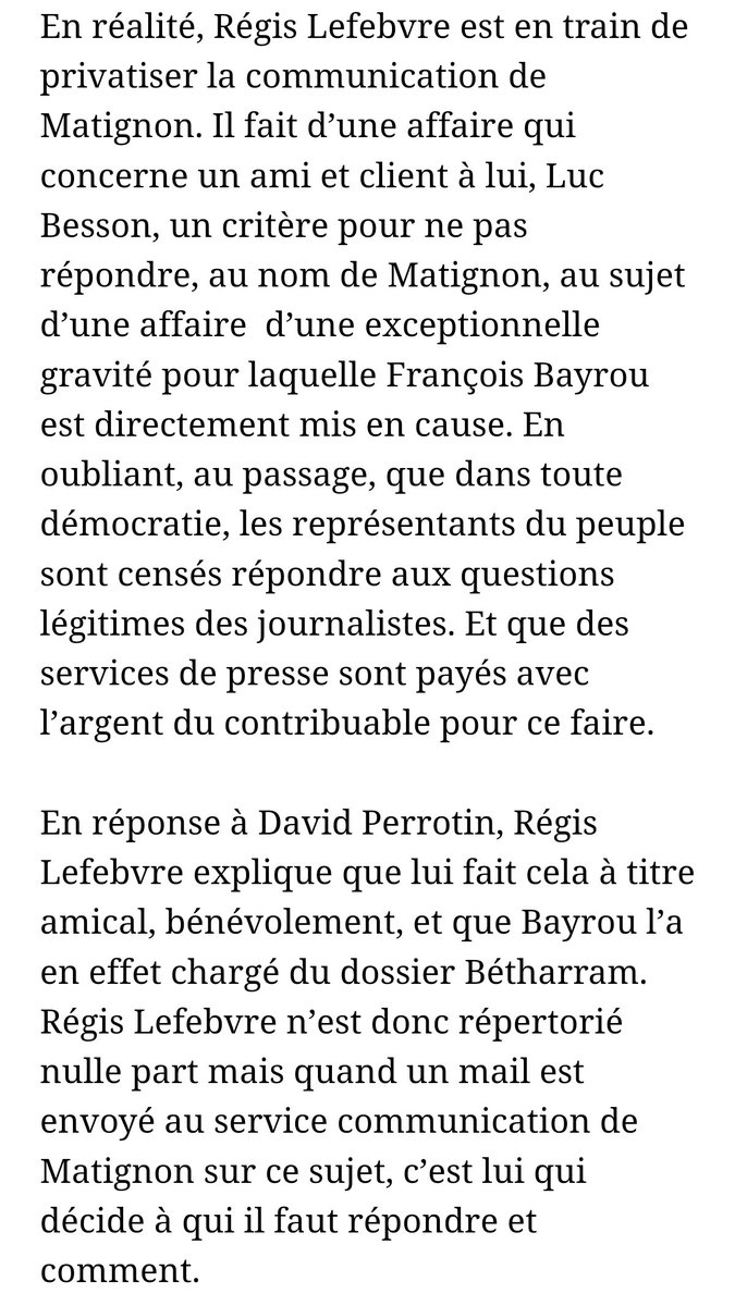 EtienneBaldit's tweet photo. La présence officieuse de Régis Lefebvre comme communicant de Bayrou à Matignon tout en continuant son activité dans le privé, hors de tout cadre légal et échappant à tout contrôle déontologique, était déjà hallucinante. Mais là, ça dépasse l'entendement 
https://t.co/alDDFTxOkS https://t.co/vFI6eRwzF6