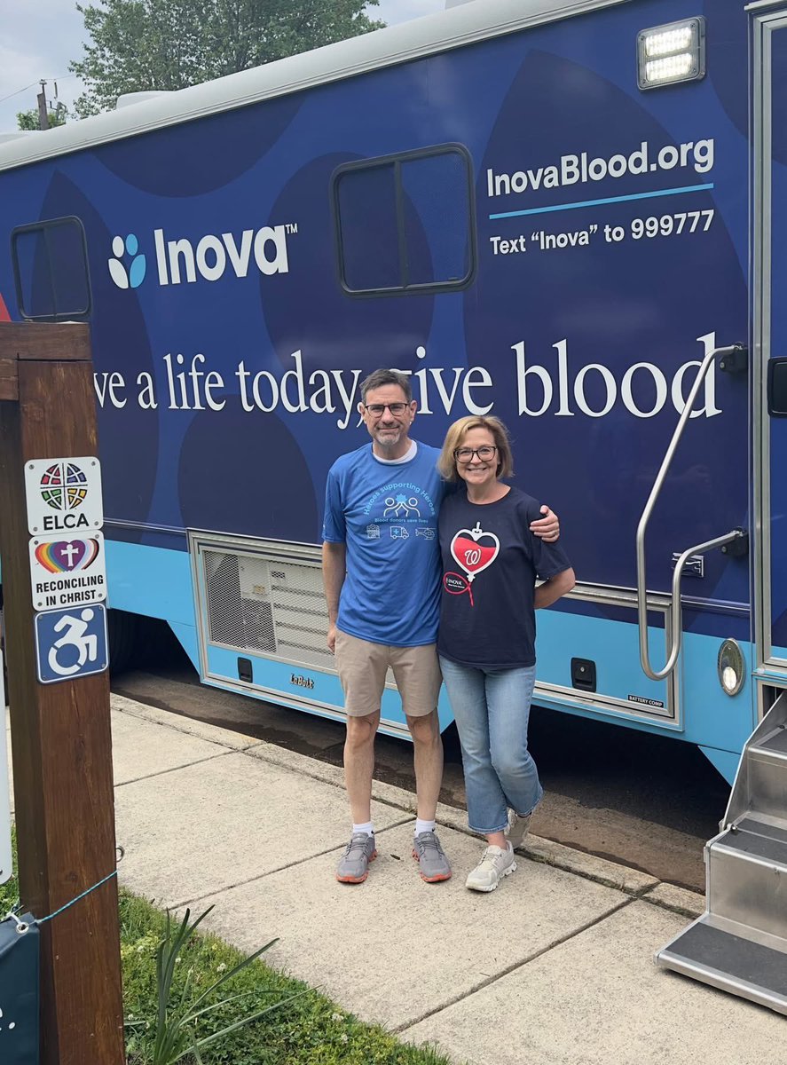 Thank you to all our donors and volunteers who made today’s Inova blood drive a success. Blood donors save lives!