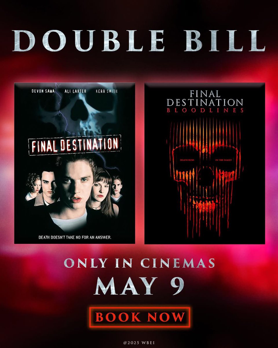 Final Destination &amp; Final Destination: Bloodlines (15) screen Friday 9th May 🎟️ Book here 👉 wtwcinemas.co.uk/film/final-des…