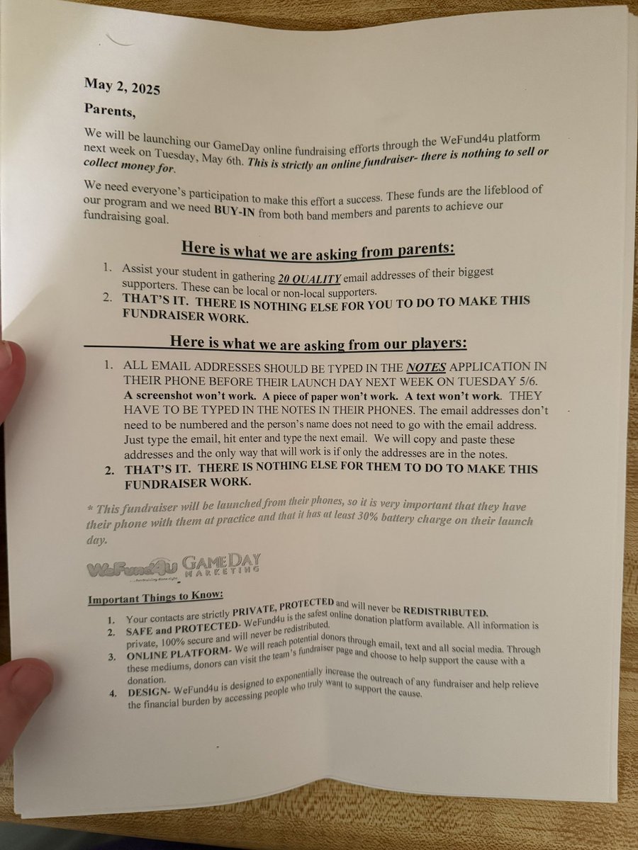 If you'd like to help us out with our Football Spring Fundraiser, please DM me your email and I will put it in my notes! Thank you for helping out Stuart Cramer Football! #GoStorm