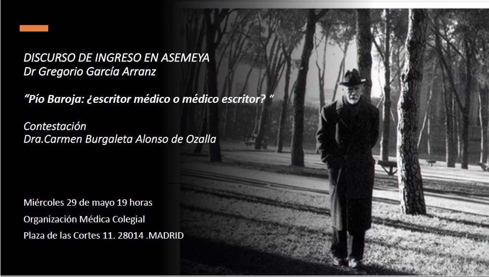 El miércoles 28 de mayo a las 19 horas en la Organización Médica Colegial  ( Plaza de las Cortes 11.29014 Madrid ) , el Dr Gregorio Garcia Arranz leerá su discurso de ingreso en Asemeya