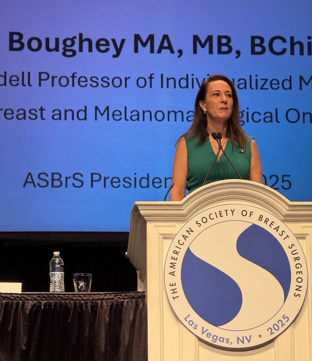 Presidential Address at ⁦<a href="/ASBrS/">ASBrS</a>⁩. Lessons learned in clinical trials #asbrs2025 ⁦<a href="/DrJudyBoughey/">Judy Boughey</a>⁩
