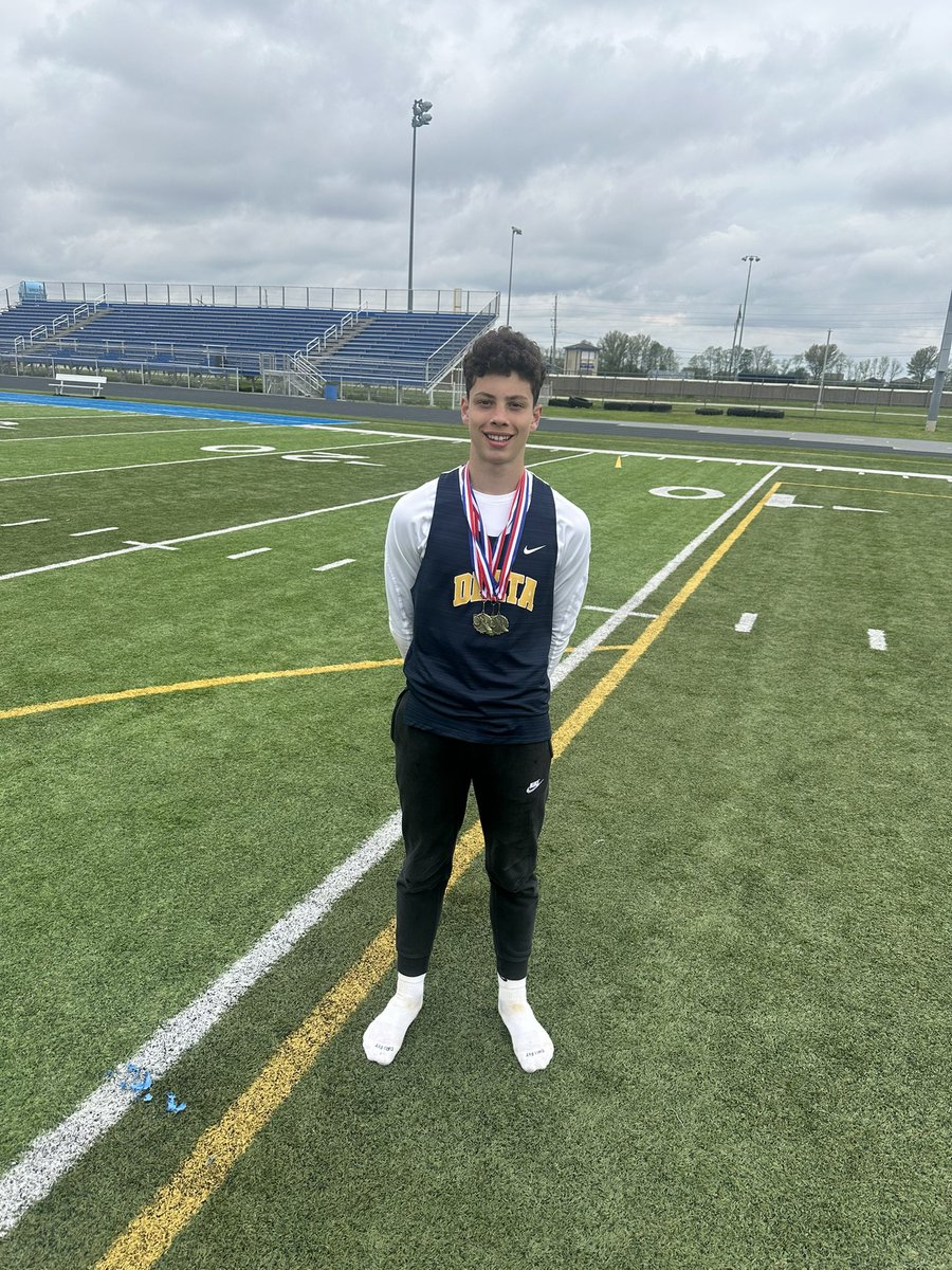 Shout out to this kid today for winning conference in all 3 events he participated in today.  #JJ 🏃🏽‍♂️🥇<a href="/JjFurney85920/">JJ Furney</a> 

High Jump -  5’8🥇
Long jump - 17’10 (PR) 🥇
4x100 Relay - 47.81 (PR) 🥇