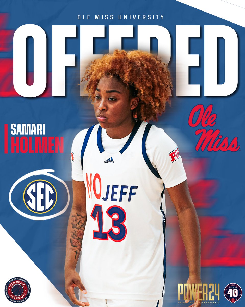 Team Moriah Jefferson (@teammojeff) on Twitter photo Top 2027 PG Samari Holmen <a href="/SamariHolmen/">๐ข๐ช๐ถ๐ช๐ป๐ฒ ๐๐ธ๐ต๐ถ๐ฎ๐ท 2027</a> (Duncanville HS) earns a SEC offer from Coach <a href="/YolettMcCuin/">Coach Yo</a> & <a href="/OleMissWBB/">Ole Miss Women's BB</a> !
Congrats CeeCee! ๐๐ฅ๐ฅ๐โญ๏ธ๐
<a href="/Coach_MarcWill/">Coach Marcus</a> <a href="/AmboreeRob/">Rob Amboree</a> <a href="/walshjordan1/">Walsh Jordan</a>
<a href="/bballjkey/">Jason Key</a> <a href="/ShaneLaflin/">Shane Laflin</a> <a href="/KPannell71/">โKPโ</a>
#TeamMoJeff #BeUndeniable #EEHH Top 2027 PG Samari Holmen <a href="/SamariHolmen/">๐ข๐ช๐ถ๐ช๐ป๐ฒ ๐๐ธ๐ต๐ถ๐ฎ๐ท 2027</a> (Duncanville HS) earns a SEC offer from Coach <a href="/YolettMcCuin/">Coach Yo</a> & <a href="/OleMissWBB/">Ole Miss Women's BB</a> !
Congrats CeeCee! ๐๐ฅ๐ฅ๐โญ๏ธ๐
<a href="/Coach_MarcWill/">Coach Marcus</a> <a href="/AmboreeRob/">Rob Amboree</a> <a href="/walshjordan1/">Walsh Jordan</a>
<a href="/bballjkey/">Jason Key</a> <a href="/ShaneLaflin/">Shane Laflin</a> <a href="/KPannell71/">โKPโ</a>
#TeamMoJeff #BeUndeniable #EEHH