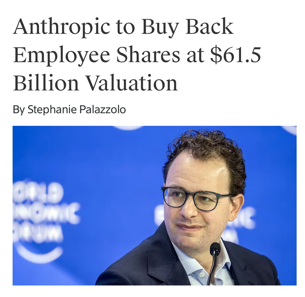 Anthropic, şirkette en az iki yıldır çalışan mevcut ve eski çalışanların, 61,5 milyar dolar değerleme üzerinden kazanılmış sermayelerinin %20'sine kadarını satmalarına olanak tanıyan bir hisse geri alım programı duyurdu
