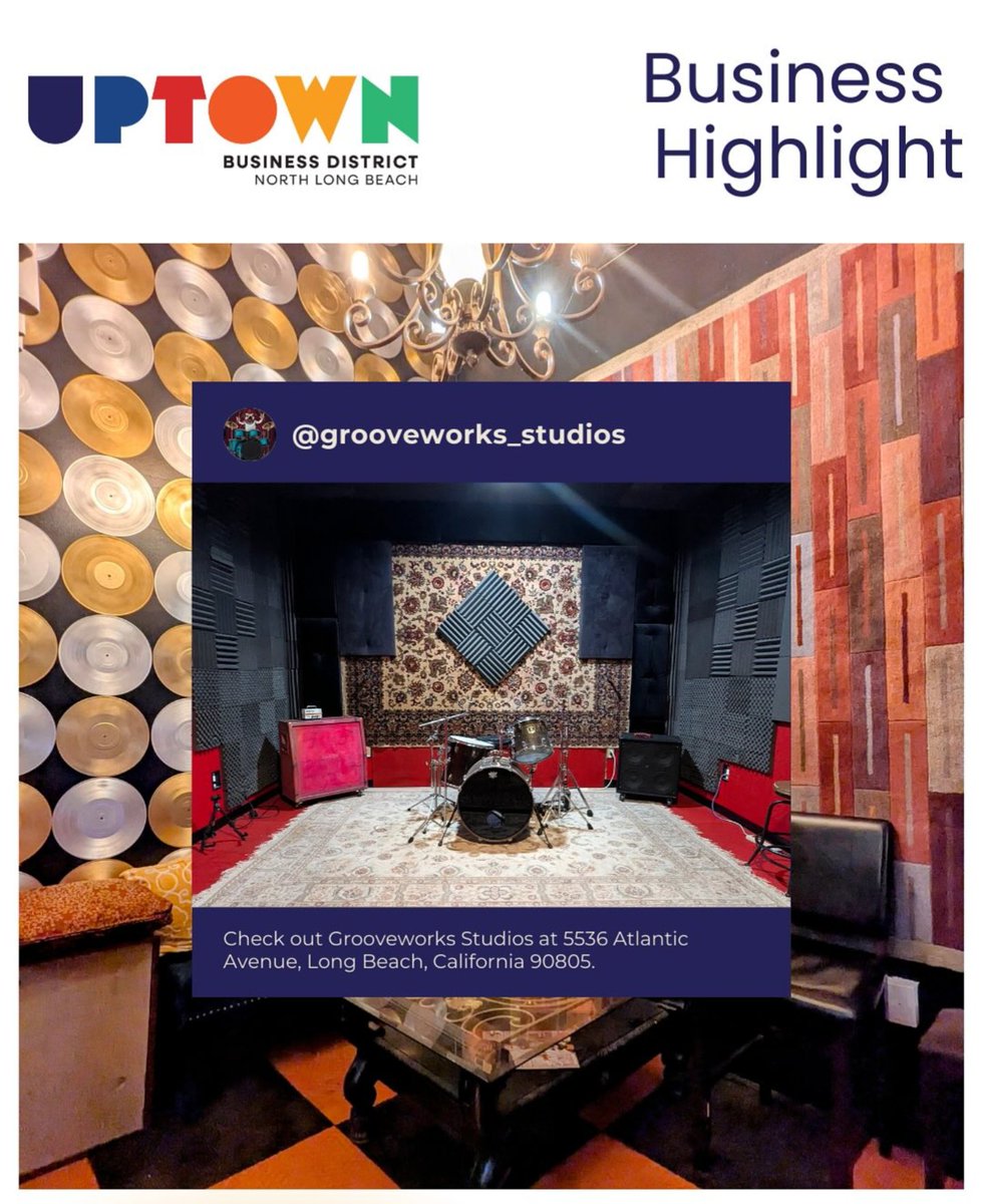 Grooveworks2000's tweet photo. Thank you for adding us to your business highlights! #uptownpbid #uptownlongbeach ⭐ https://t.co/bpkJbKLXUC