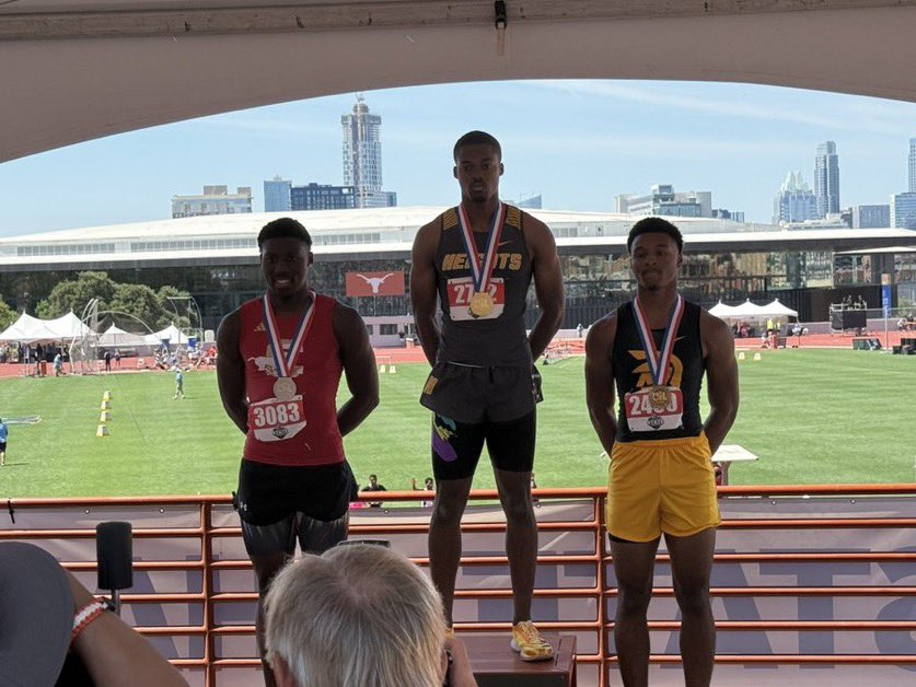 ZionWilliams13_'s tweet image. Just snagged a top 3 spot at the 5A UIL State Meet as a sophomore, clocking in at 10.41! Couldn't have done it without GOD and everyone who believed in me. This is just the beginning!. I’ll be back next year!#UILState #texas #HardWorkPaysOff #Austin