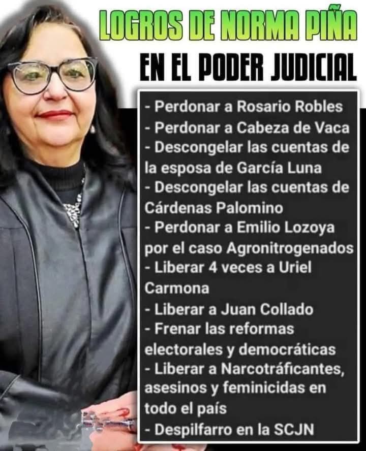 Anteriormente los Mexicanos elegiamos a los Ministros pero esto acabo con la dictadura de Porfirio Díaz!
Ahora #PoderJudicialCorrupto ha llegado a perjudicar a su propio Pueblo.
Sal y Vota
#YoSiVoto1DeJunio
#FueraJuecesMinistrosYMagistradosCorruptos
#JuicioANormaPiña
Sus logros👇