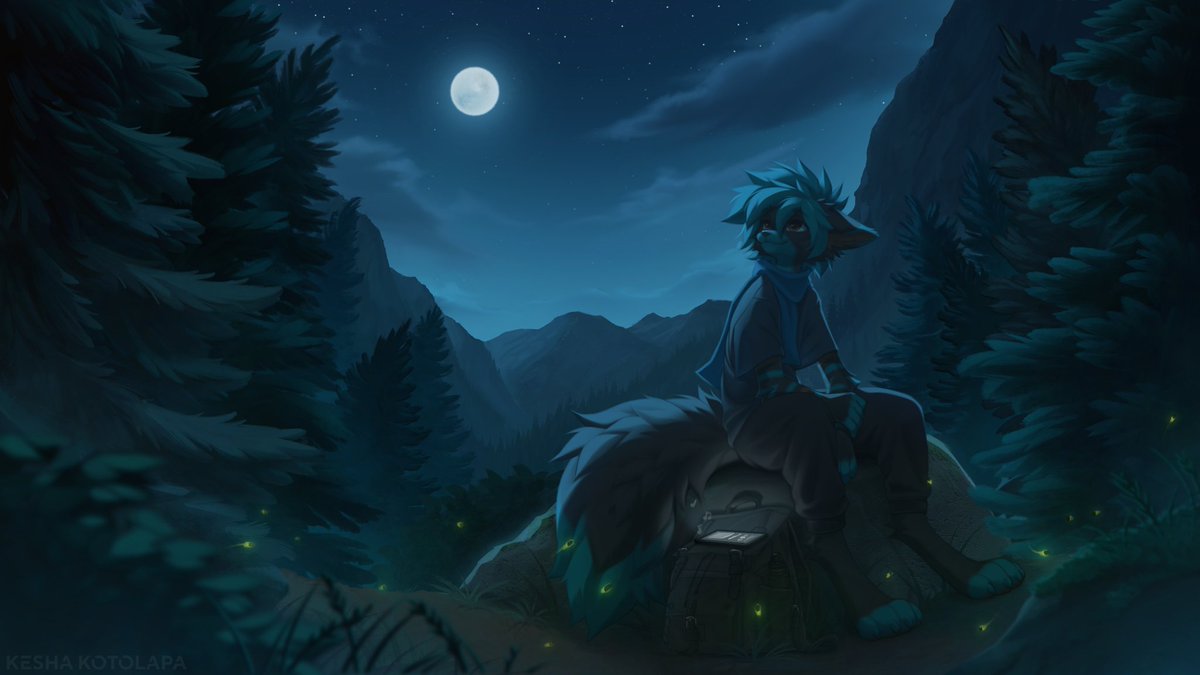 🌲"..the moonlight fell beautifully on me" 🌑
ㅤ