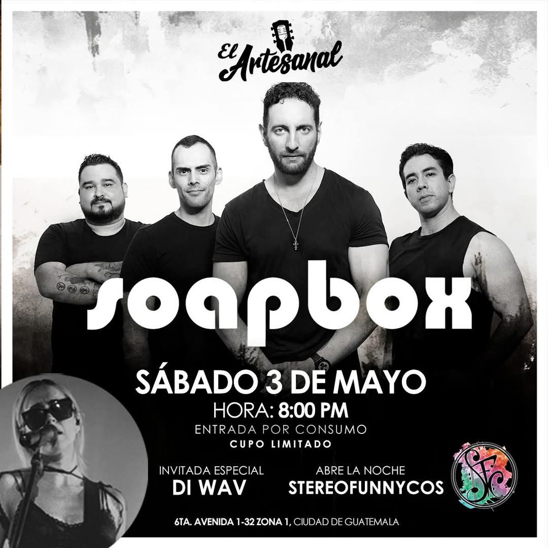shodri's tweet image. Hoy Soapbox en Vivo en El Artesanal, nos vemos a laa 8pm!