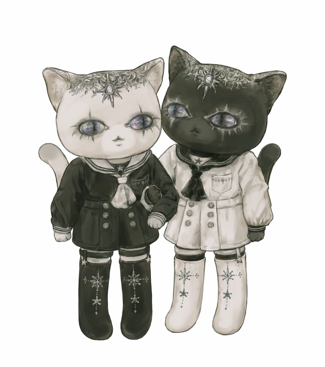 mor_i_rom's tweet image. 双子猫座
 #イラスト  #illustration
