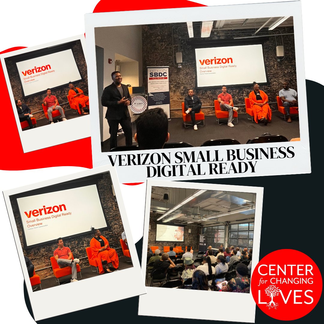 #flashback to the Verizon Small Biz Digital Ready event on 4/25! 🎉 Thanks to @LISC_Chicago, <a href="/Verizon/">Verizon</a> &amp; amazing CBOs for lifting up entrepreneurs. Shoutout to Jeremy for repping @CCLChicago! 👏

Entrepreneur? DM us for 1:1 digital biz coaching! 💻📈 #DigitalEquity #SmallBiz