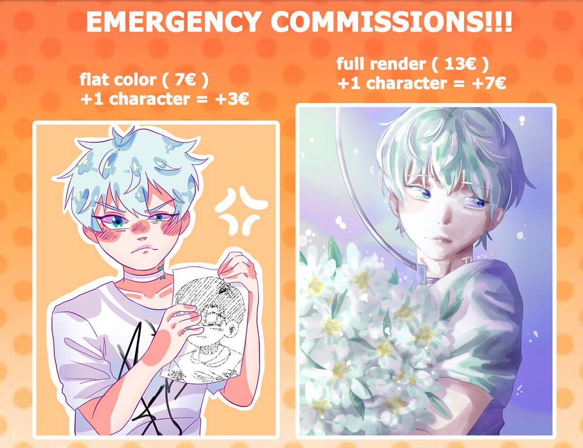 sillysunnylena's tweet photo. EMERGENCY COMMISSIONS !!!

HIII !!! ✨ i need an insane amount of money as soon as possible because of a debt, rts will be appreciated !! https://t.co/yDomuXPyRf