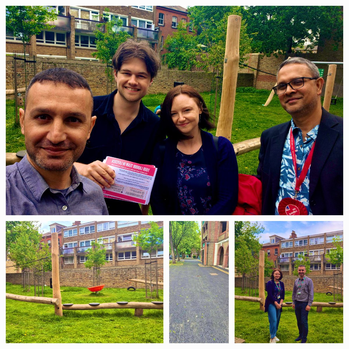 Cllr Nurullah Turan (@cllr_nturan) on Twitter photo Out in Laycock with <a href="/staff_heather/">Heather Staff 🧡</a> on a sunny & beautiful bank holiday weekend, having productive conversations with residents, celebrating the positive difference <a href="/IslingtonLabour/">Islington Labour 🌹 #OnYourSide</a> is making in our estates including new playground, trees & resurfaced area in Radford House 🌳🛝🌿 Out in Laycock with <a href="/staff_heather/">Heather Staff 🧡</a> on a sunny & beautiful bank holiday weekend, having productive conversations with residents, celebrating the positive difference <a href="/IslingtonLabour/">Islington Labour 🌹 #OnYourSide</a> is making in our estates including new playground, trees & resurfaced area in Radford House 🌳🛝🌿