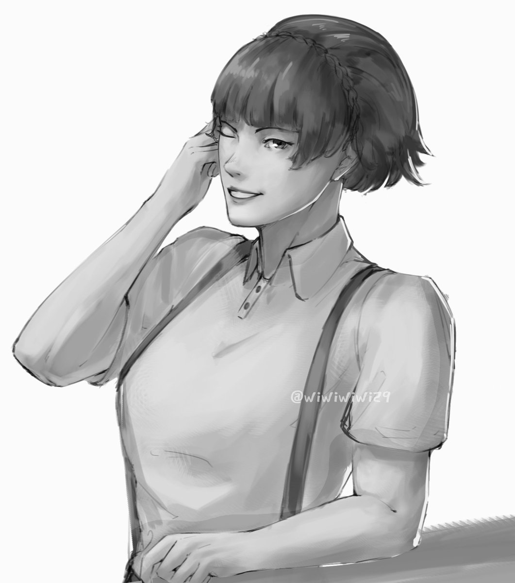 wiwiwiwi29's tweet image. some of Makoto&apos;s WIPs, I&apos;m too lazy to color it

#MakotoNiijima