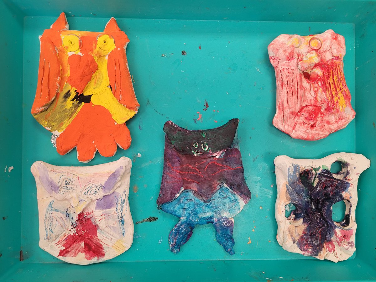Kindergarten ceramic owls