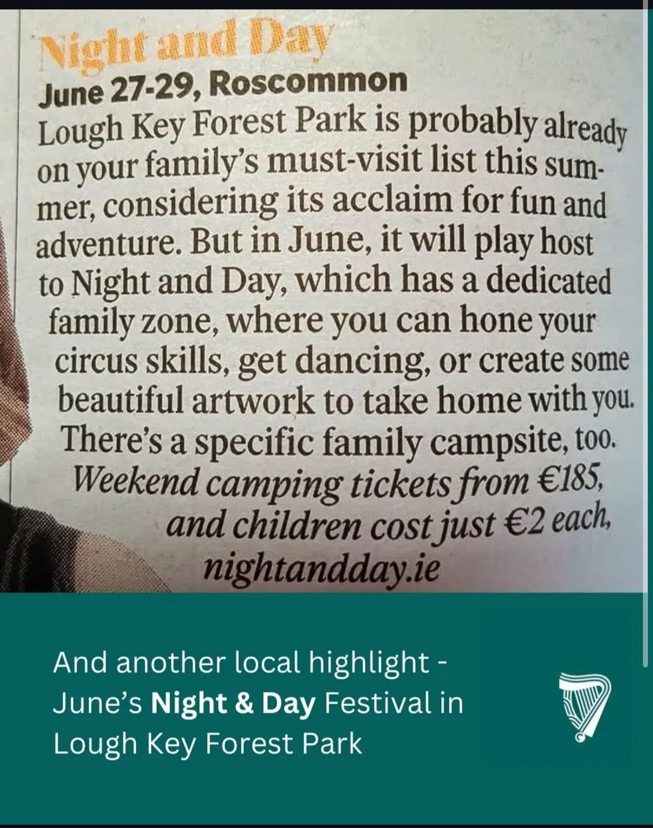 Thanks to <a href="/Independent_ie/">Irish Independent</a> for the mention in their festival guide today 🌚☀️