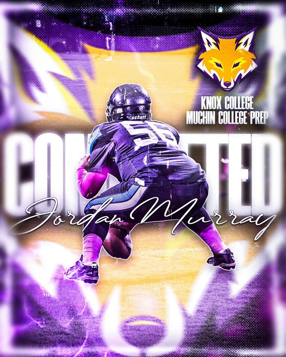 JordanMurray_69's tweet photo. After a long senior season I would like to announce that I am 100% committing to Knox to start up my collegiate journey in football 🦊💜💛 thank you to all my highschool coaches and teammates who pushed me to this point. @byron_goodrich @coachhill7175 @CoachWillits @CoachJVerduin https://t.co/IqKaJJFyl6
