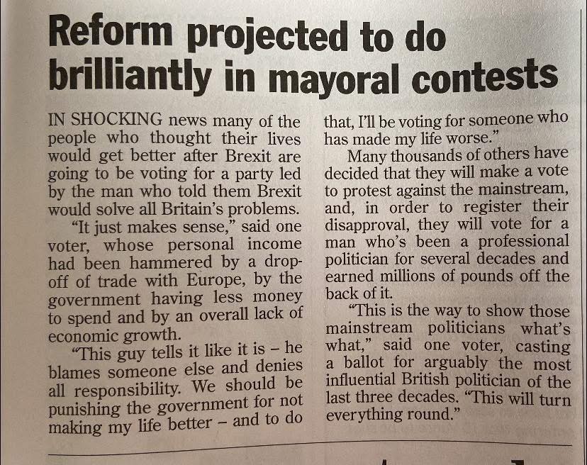 Great summary by Private Eye......