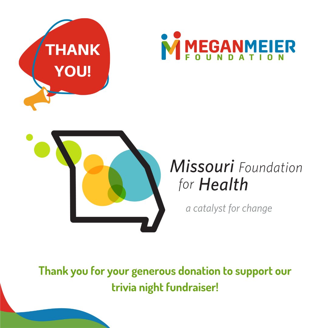 This week, we want to thank the incredible sponsors who support our trivia night. Missouri Foundation for Health is one of our silver sponsors this year, and we are so grateful for their support. Thank you! mffh.org