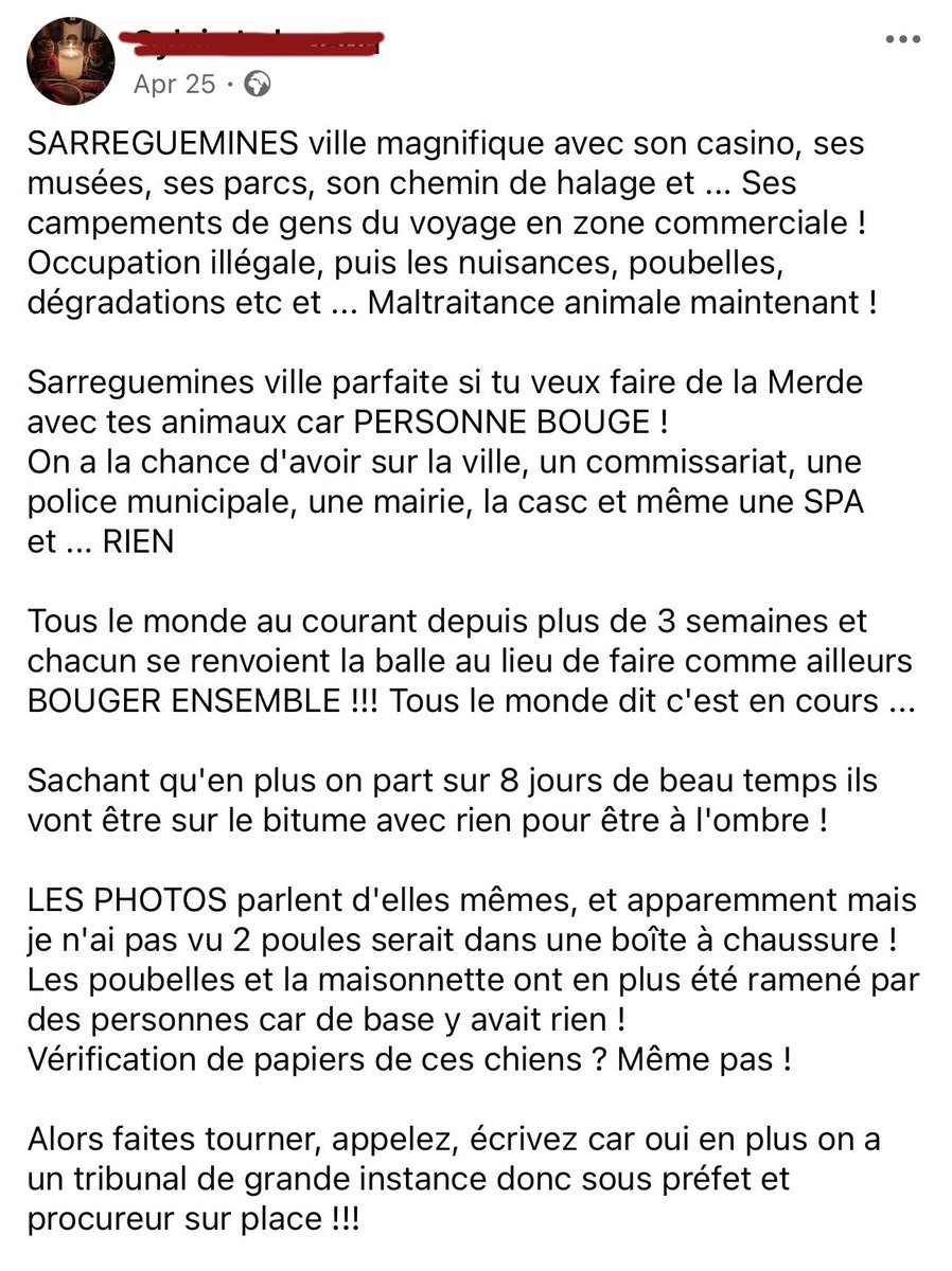 PascalJenft's tweet image. Suite à vos alertes, je me suis rendu sur place avec la Fondation Brigitte Bardot. Les gens du voyage se sont engagés à construire un abri pour les chiens et à leur garantir de l’eau. Je n’hésiterai pas à retourner sur place pour vérifier le respect de ces engagements.