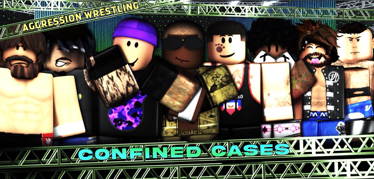 // AGGRESSION WRESTLING \\

SUMMERFEST 🌴 // TONIGHT! 

CONFINED CASES MATCH

Tonight, eight men <a href="/ok_marvv/">Marv</a> , <a href="/VeeStylesRblx/">VêêFrêãkîñgŠtŷłęš</a> , <a href="/JDV_Punk/">jdot.</a> , <a href="/Calliiihan/">D1z Callihan 💎</a> , and <a href="/SWwerblx/">Senior Dillion</a>, #VenomCrxwe, #KTS, #EVP will compete in the second-ever confined cases match. Which case will they choose?
