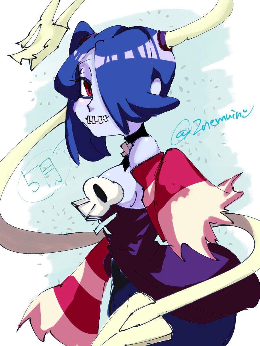 【5月】
暖かくなってきましたね
#スカルガ版深夜の真剣お絵描き60分一本勝負 
#Skullgirls1HourDrawing