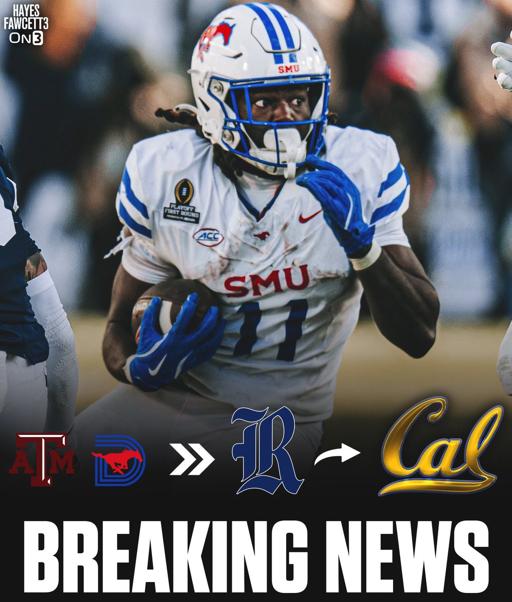 BREAKING: SMU transfer RB LJ Johnson Jr. has Flipped his Commitment from Rice to Cal, he tells @on3sports

Johnson has totaled 994 Rushing Yards &amp; 11 TDs in his college career

Will have 1 year of eligibility remaining 

on3.com/transfer-porta…