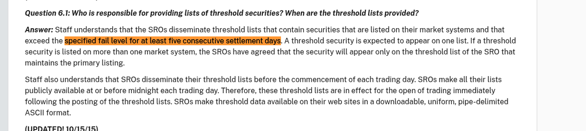 newslettertrick's tweet photo. 🚨 Huge $DMN Update 🚨

Did you know $DMN has failed to deliver for 30+ consecutive settlement days?
It’s now been on the @Nasdaq Reg SHO Threshold List for 25 straight settlement days — and counting. 👀

Let’s break this down 🧵👇
Tagging: @SECGov @FINRA @The_DTCC  @NasdaqExchange   @RobinhoodApp  @etrade @Fidelity @CharlesSchwab @IBKR 

What is a Threshold Security?
A stock with:

* 10,000+ shares failed at a clearing house
* AND FTDs ≥ 0.5% of total shares
* FOR at least 5 consecutive settlement days

Only then does it show up on the Reg SHO list -> https://t.co/DNMKgHkyRr

So if $DMN has been on the Reg SHO list for 25 days…
That means the FTDs have persisted for 30+ days.

This isn’t a one-off mistake.
It’s a pattern. 
It’s abuse of the system — and it’s gone unchecked.

Per SEC Reg SHO Rule 203(b)(3):
If fails last 13 consecutive settlement days, brokers must buy-in — no excuses. 

That window passed weeks ago. So who’s failing?

These persistent failures expose:
🔹 @RobinhoodApp
🔹 @etrade
🔹 @Fidelity
🔹 @CharlesSchwab
🔹 @The_DTCC 
🔹 @FINRA
🔹 @Nasdaq

and all the other brokers… to scrutiny, risk, and regulation.

Did you also know that the current halt on $DMN doesn’t pause the countdown.

These FTDs are still open. 
The pressure is still on.  🗜️
Retail is still watching. 👀

📢 We want answers:
Who’s short?
Why haven’t they delivered?
Where's the enforcement?

Here the Fail To Deliver & Threshold Security List Proof 

Day 1 - 2025-03-28 - https://t.co/b5TVvLWJDm

Weekend  2025-03-29 & 2025-03-30

Day 2 - 2025-03-31 - https://t.co/4VnNGz4Z1t
Day 3 - 2025-04-01 - https://t.co/7trrPEw5av
Day 4 - 2025-04-02 - https://t.co/ncWREA6dr4
Day 5 - 2025-04-03 - https://t.co/NW2DByMYBA
Day 6 - 2025-04-04 - https://t.co/2pEdtGejCT

Weekend  2025-04-05 &  2025-04-06

Day 7 - 2025-04-07 - https://t.co/yZoHlEO4cB
Day 8 - 2025-04-08 - https://t.co/PBVEpTVFnI
Day 9 - 2025-04-09 - https://t.co/nguH0ymeJg
Day 10 - 2025-04-10 - https://t.co/JeVDJQYYPA
Day 11 - 2025-04-11 - https://t.co/PZZEngCoEW

Weekend  2025-04-12 &  2025-04-13

Day 12 - 2025-04-14 - https://t.co/qKje6Cw19F
Day 13 - 2025-04-15 - https://t.co/rIpR1VixMV
Day 14 - 2025-04-16 - https://t.co/ESDVgdJfXh
Day 15 - 2025-04-17 - https://t.co/Jye9MV2X98

Good Friday --  2025-04-18 - Seem things were closed  and no threshold securities listed on this day https://t.co/UHinizcSsm
Weekend --  2025-04-19  & 2025-04-20

Day 16 - 2025-04-21 - https://t.co/UEIhEI6un8
Day 17 - 2025-04-22 - https://t.co/aH9pd4juC1
Day 18 - 2025-04-23 - https://t.co/hcdEPhaZEA
Day 19 - 2025-04-24 - https://t.co/xTSBzZ5xFp
Day 20 - 2025-04-25 - https://t.co/RatDjgYVsw

Weekend 2025-04-26 &  2025-04-27

Day 21 - 2025-04-28 - https://t.co/pelQ4LYiOT
Day 22 - 2025-04-29 - https://t.co/6LvCrosMMO
Day 23 - 2025-04-30 - https://t.co/yA5jMZqPLw
Day 24 - 2025-05-01 - https://t.co/8QwbncmeBZ
Day 25 - 2025-05-02 - https://t.co/h78Ev3JD91

Tag and share until we get clarity.
$DMN #DMN #FTD #RegSHO #NakedShorts #ShortSqueeze #MarketManipulation #SEC #FINRA #TransparencyNow

@SECGov   — We demand transparency. ⚖️