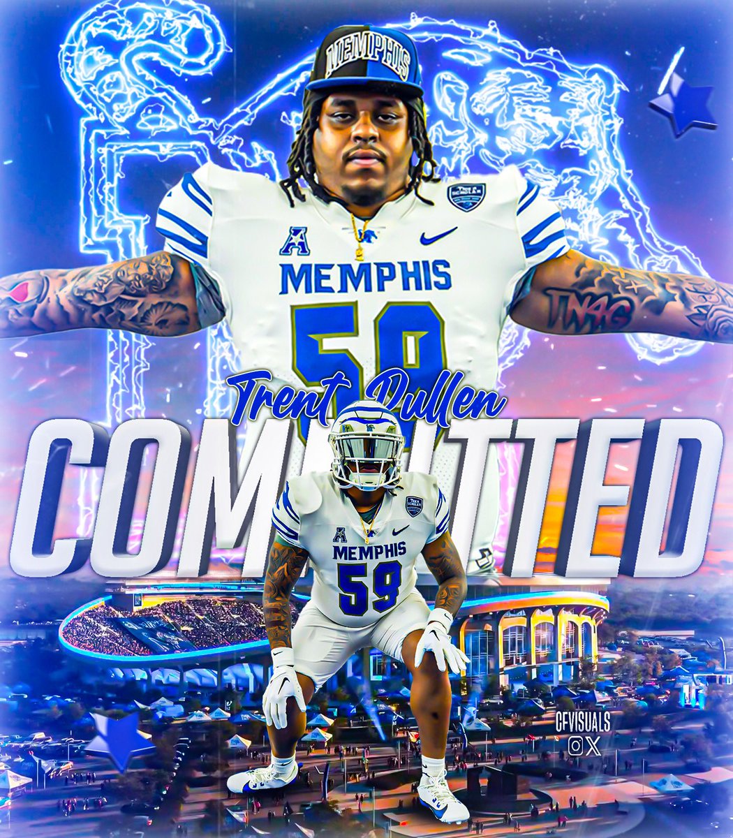 Trent Pullen (@tpullen_59) on Twitter photo I am very Blessed and excited to announce that I am 100% COMMITTED to The University of Memphis! Thank you to everyone who supported me and recruited me during this time! A special THANK YOU to <a href="/TheProtectUCrew/">Protection United</a> for making this process smooth and stress free! <a href="/MemphisFB/">Memphis Football</a> #AGTG I am very Blessed and excited to announce that I am 100% COMMITTED to The University of Memphis! Thank you to everyone who supported me and recruited me during this time! A special THANK YOU to <a href="/TheProtectUCrew/">Protection United</a> for making this process smooth and stress free! <a href="/MemphisFB/">Memphis Football</a> #AGTG
