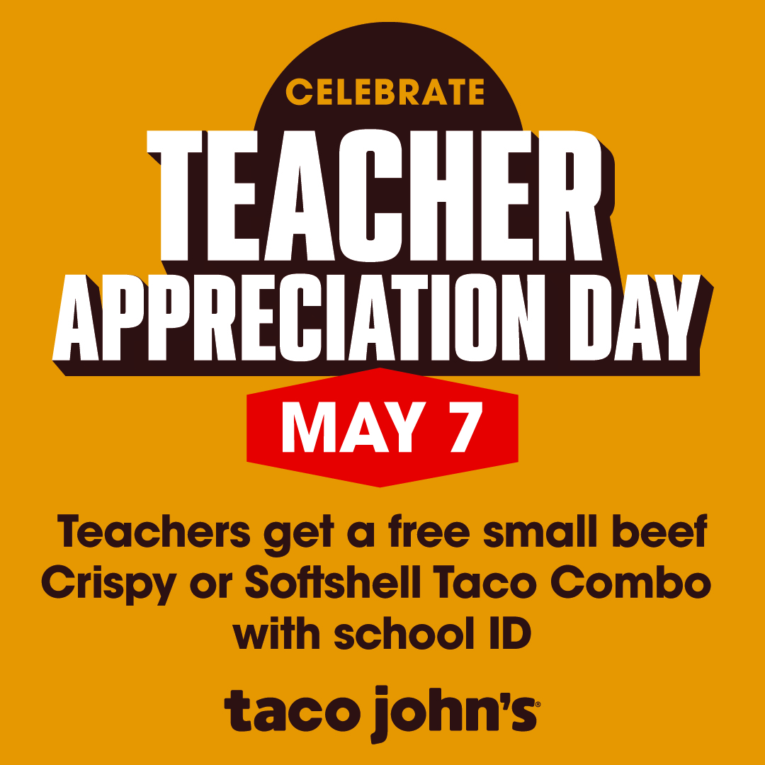🌮✏️Know a teacher? We want to thank them for all they do! Tag a teacher to let them know to stop in Restaurant next Wednesday for this free Combo.