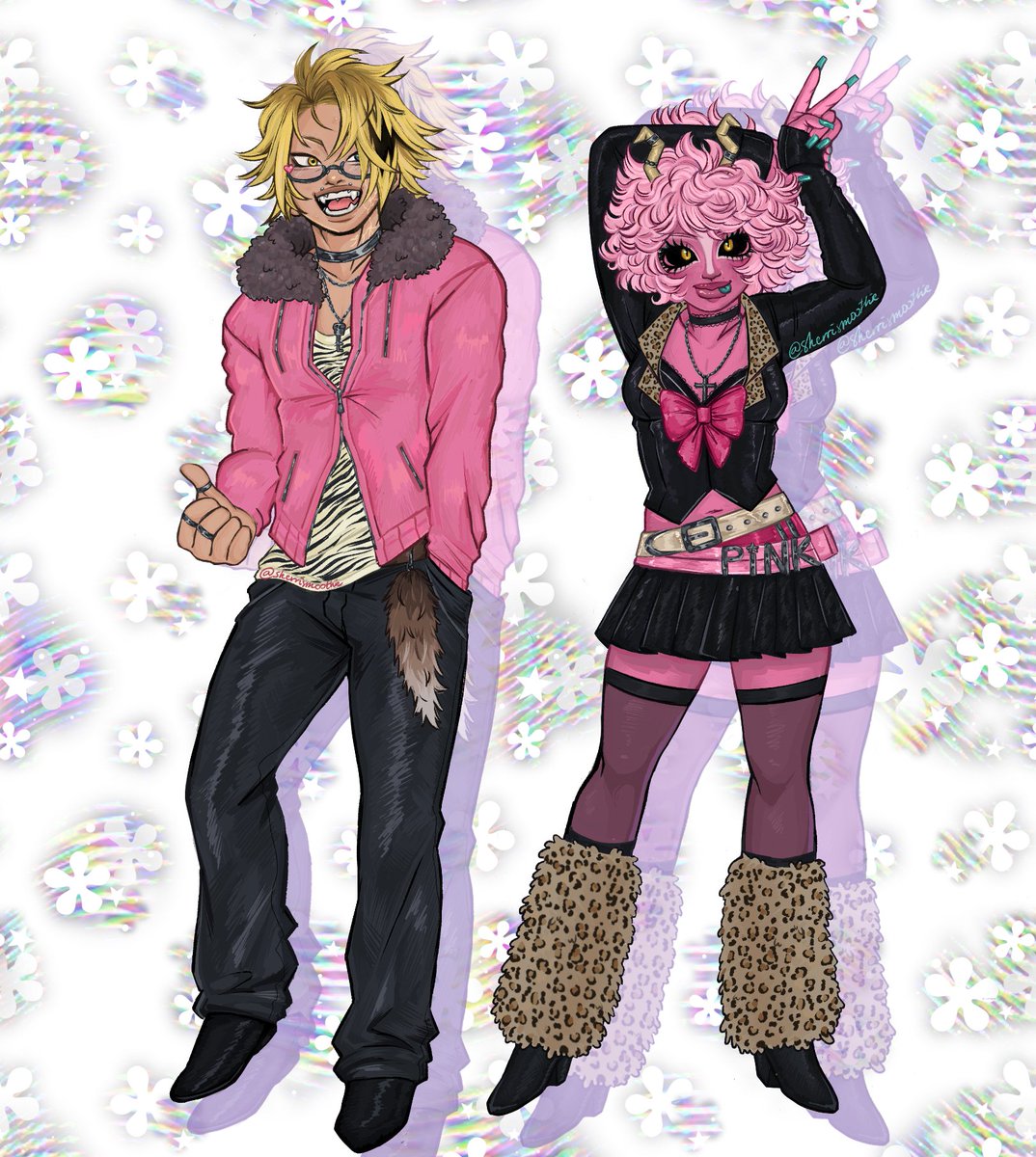 Gyaru Mina × Gyaruo Denki 🩷
#mha #bnha