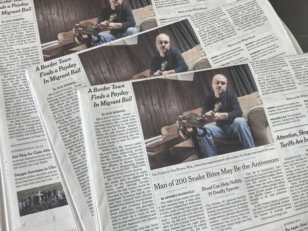Tim Friede and Centivax on the cover of the New York Times.