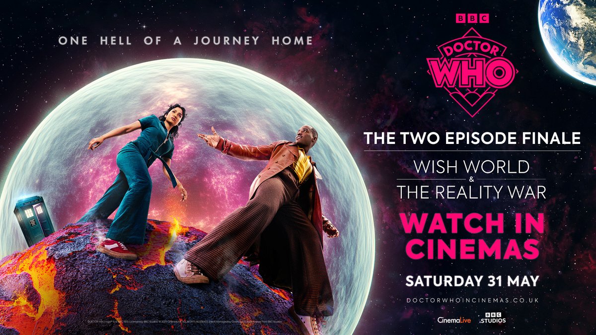 Whovians, the TARDIS is landing at ODEON! 🌀

Tickets for Doctor Who – The Two Episode Season Finale, Wish World &amp; The Reality War, are NOW on sale. Book now before time runs out

Catch it at ODEON cinemas from May 31 🎬
🎟️ - bit.ly/4lU7l2p