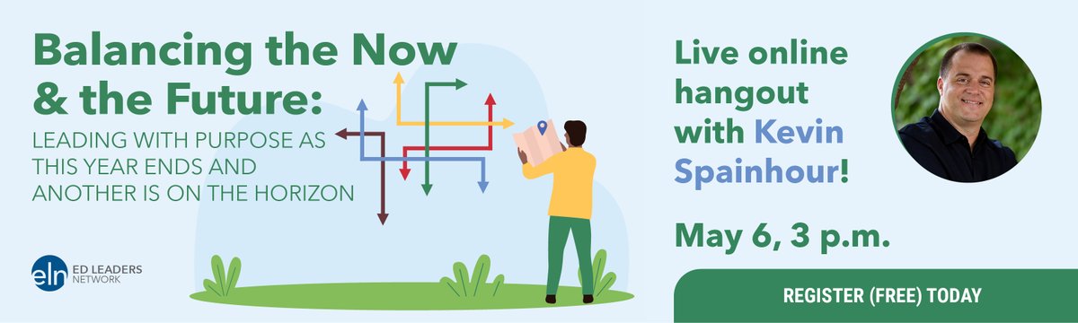 Ed Leaders Network (@edleadersnet) on Twitter photo Free ELN Webinar β Balancing the Now & the Future β a powerful webinar with Kevin Spainhour designed to help school leaders close out the year with purpose and set the stage for success next year.
ποΈ May 6, 3 p.m. β Register today!ow.ly/keTY50VJLZ5 Free ELN Webinar β Balancing the Now & the Future β a powerful webinar with Kevin Spainhour designed to help school leaders close out the year with purpose and set the stage for success next year.
ποΈ May 6, 3 p.m. β Register today!ow.ly/keTY50VJLZ5