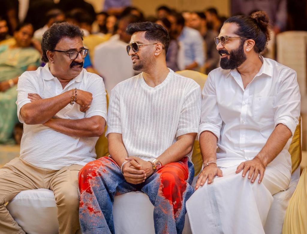 behindwoods's tweet photo. The reunion you all waited for 💥

@SilambarasanTR_ and @iamsanthanam getting back together for #STR49

The madness begins with the pooja today❤️💯

@SilambarasanTR_ @ImRamkumar_B @iamsanthanam @AakashBaskaran @DawnPicturesOff @SaiAbhyankkar @11Lohar @philoedit @PraveenRaja_Off @manojdft @manojmaddymm @prosathish @teamaimpr