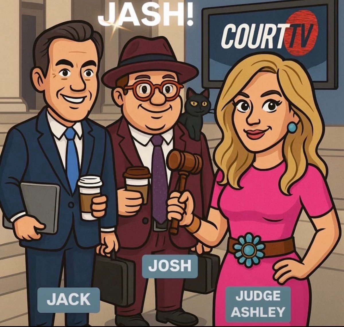 Jack Rice (@jackrice) on Twitter photo Coffee in one hand, justice in the other โ Jack, Josh, and Judge Ashley are your legal dream team. Court TV just got JASHed! #JackRiceDefense #JASH
PC: <a href="/imadriienne/">Adriienne F</a> Coffee in one hand, justice in the other โ Jack, Josh, and Judge Ashley are your legal dream team. Court TV just got JASHed! #JackRiceDefense #JASH
PC: <a href="/imadriienne/">Adriienne F</a>