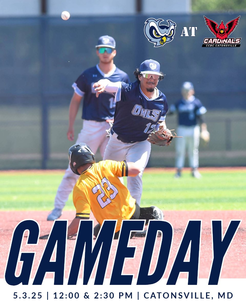 Prince George's CC Owls (@pgccowls) on Twitter photo ‼️⚾️‼️GAMEDAY‼️⚾️‼️
🦉 <a href="/pgcc_baseball/">PGCC Baseball</a>
🆚 <a href="/CCBCCardsSports/">CCBC Catonsville ATH</a>
⏰ 12 PM DH
📍Catonsville, MD
📊 pgcc.prestosports.com/sports/bsb/202…
📊 pgcc.prestosports.com/sports/bsb/202…
📺 pgcc.prestosports.com/links/fqr5q0 ‼️⚾️‼️GAMEDAY‼️⚾️‼️
🦉 <a href="/pgcc_baseball/">PGCC Baseball</a>
🆚 <a href="/CCBCCardsSports/">CCBC Catonsville ATH</a>
⏰ 12 PM DH
📍Catonsville, MD
📊 pgcc.prestosports.com/sports/bsb/202…
📊 pgcc.prestosports.com/sports/bsb/202…
📺 pgcc.prestosports.com/links/fqr5q0