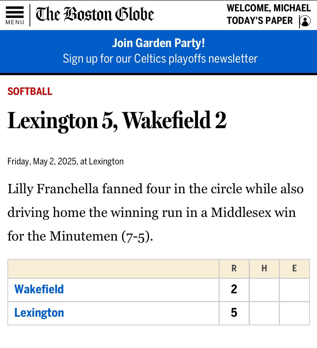 Great win yesterday! Went 2-3 at the plate with the game winning run! I had 4k's and now overall 77k's for the season