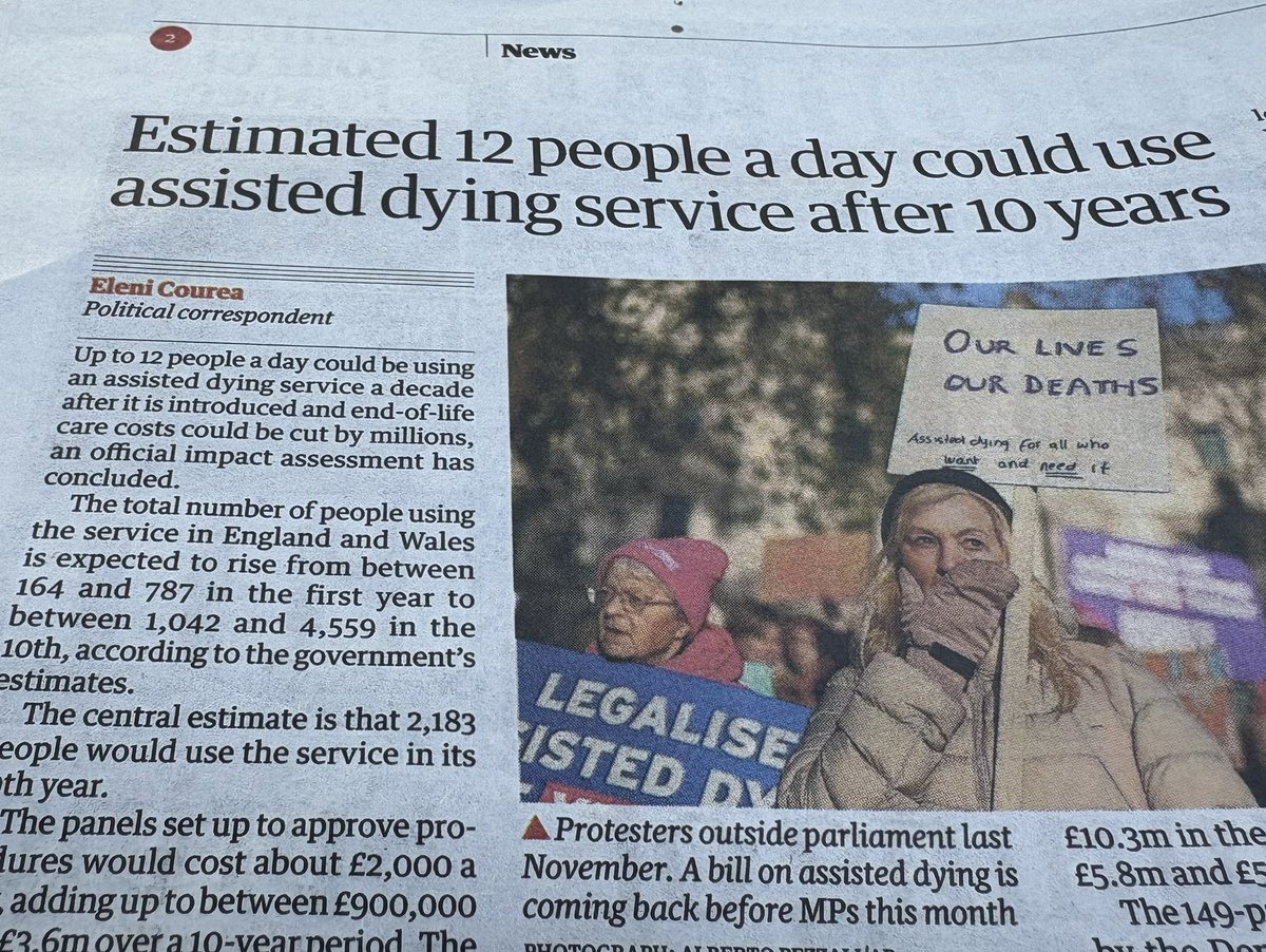 Oh great, we’re talking about #assisteddying in terms of potential money saved