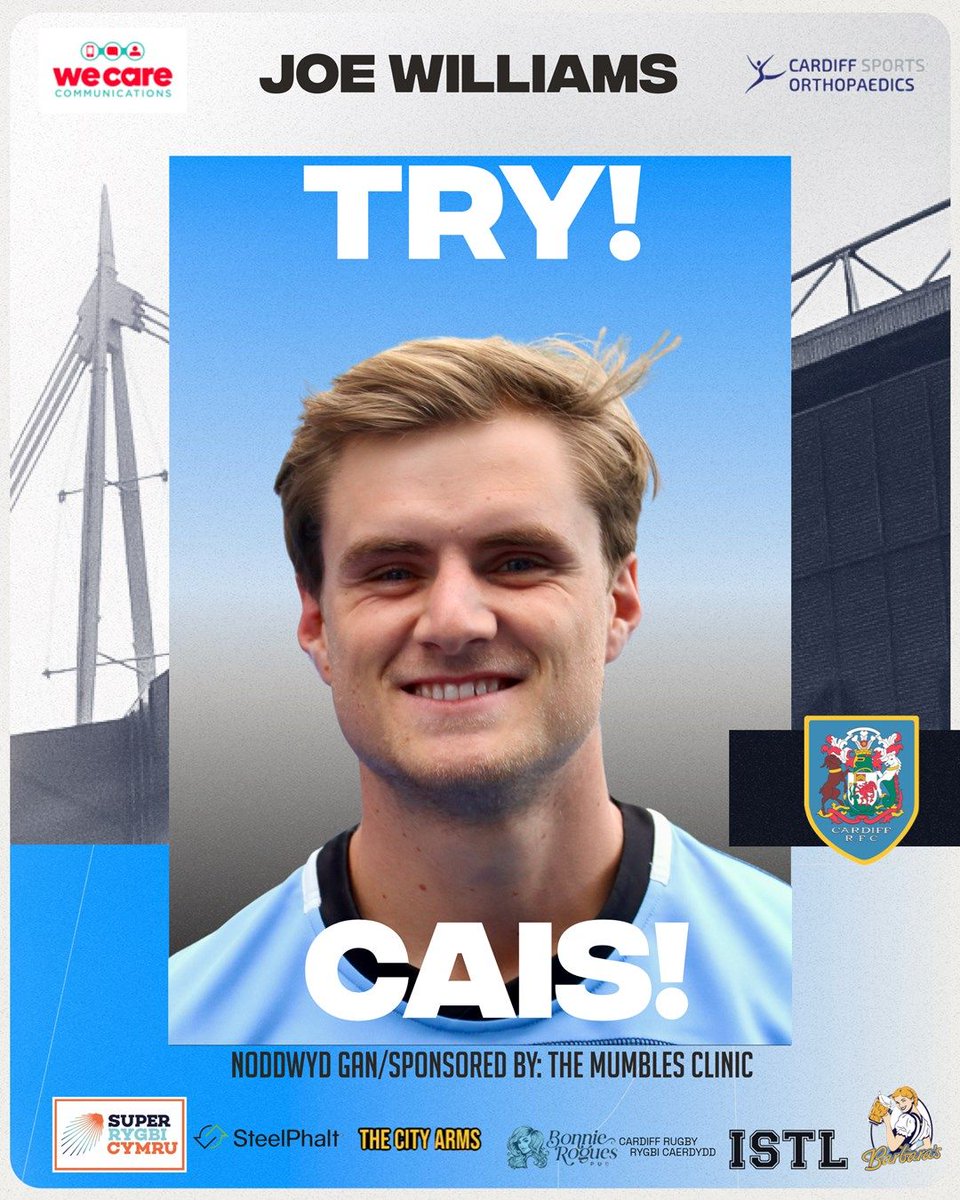 Cardiffrfc (@cardiff_rfc) on Twitter photo 80 (+9): CAIS | TRY
Scored by: <a href="/joewillsss/">joseff</a>
Sponsored by: The Mumbles Clinic
Cardiff - 31
<a href="/bridgendravens/">Bridgend Ravens</a> - 19
#BlueAndBlacks ๐๐ค
<a href="/AllWalesSport/">All Wales Sport</a> 80 (+9): CAIS | TRY
Scored by: <a href="/joewillsss/">joseff</a>
Sponsored by: The Mumbles Clinic
Cardiff - 31
<a href="/bridgendravens/">Bridgend Ravens</a> - 19
#BlueAndBlacks ๐๐ค
<a href="/AllWalesSport/">All Wales Sport</a>