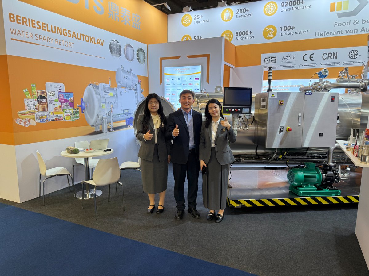 retort_machine's tweet image. IFFA Frankfurt starting today. 👏

If you have questions about food sterilization, we warmly invite you to visit our booth：

👉🏻 Hall 9.1 B59

#IFFA2025 #Retort #Autoclave #Sterilization