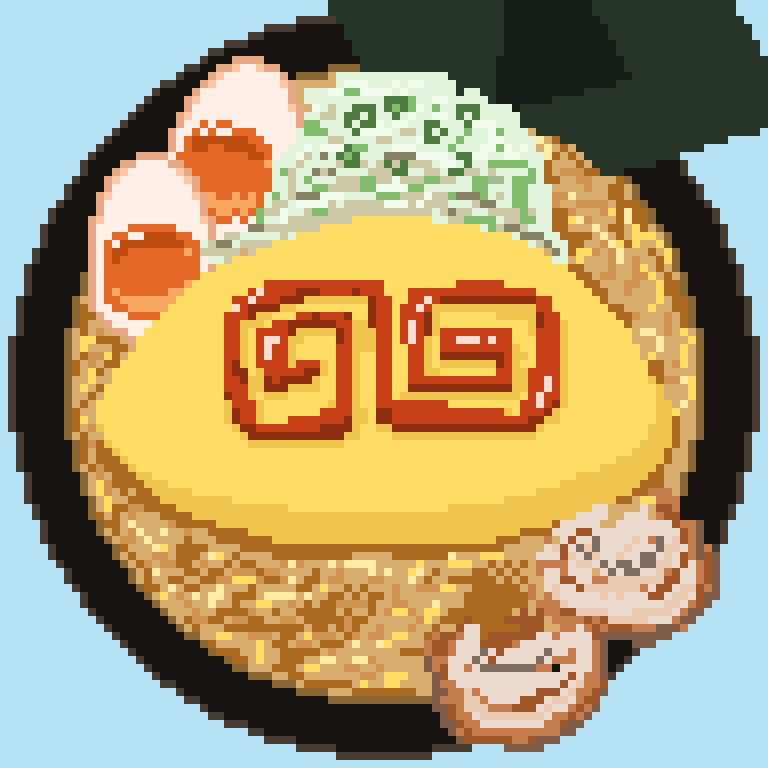 undoknao's tweet photo. 【再掲】麺類って難しいよね～という話をしたかったのに、まともな麺類のドット絵描いたことなかった…。
これはドットピクトのオムライス企画のやつ。 https://t.co/PtbmLqNl24