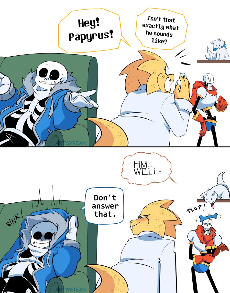 Artsyrean's tweet photo. don't mind me
[ undertale, sans, alphys, papyrus ] https://t.co/TGtGgcAfib