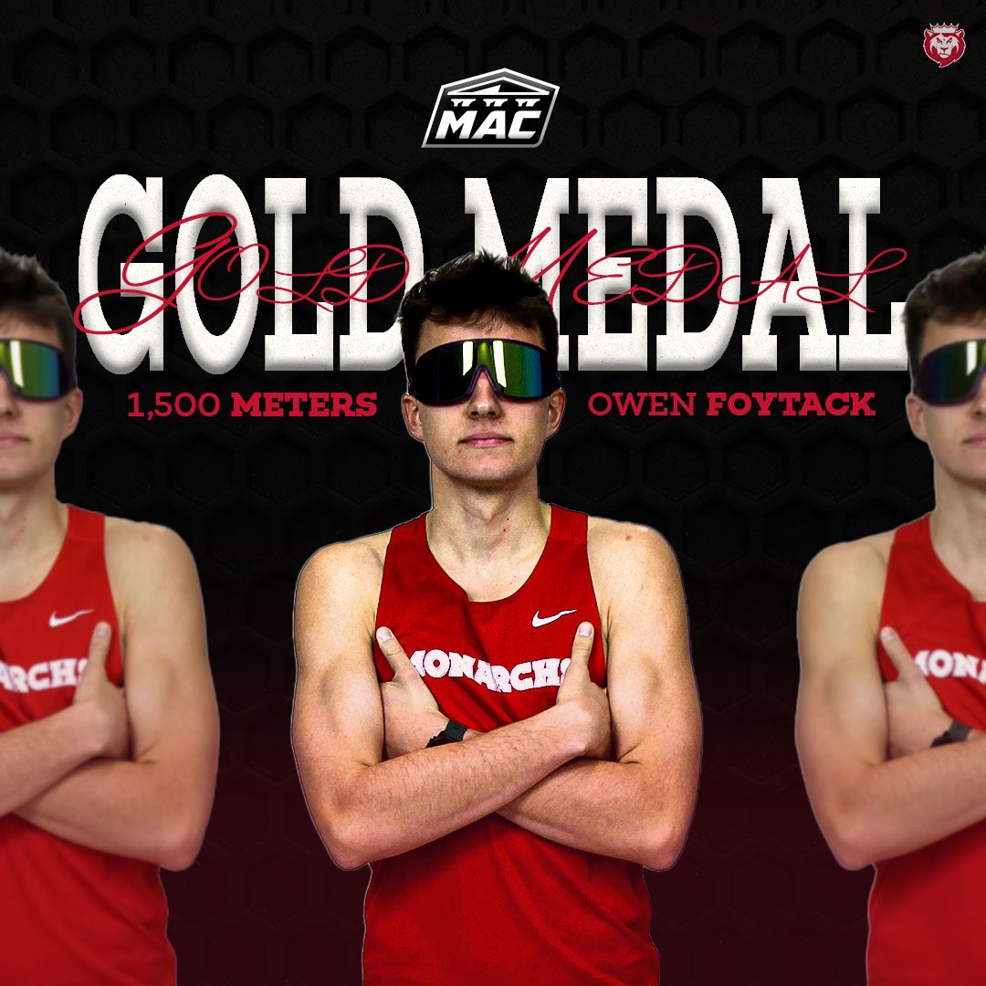 King's College Monarchs (@kingsmonarchs) on Twitter photo OTF | GOLD MEDAL ALERT 🥇
Congratulations to <a href="/KingsXCTrack/">King's College XC/TF</a> OWEN FOYTACK for earning the GOLD MEDAL in the 1,500 METER RUN in 3:56.36! Congrats Owen!
#MonarchNation // #EarnTheCrown OTF | GOLD MEDAL ALERT 🥇
Congratulations to <a href="/KingsXCTrack/">King's College XC/TF</a> OWEN FOYTACK for earning the GOLD MEDAL in the 1,500 METER RUN in 3:56.36! Congrats Owen!
#MonarchNation // #EarnTheCrown