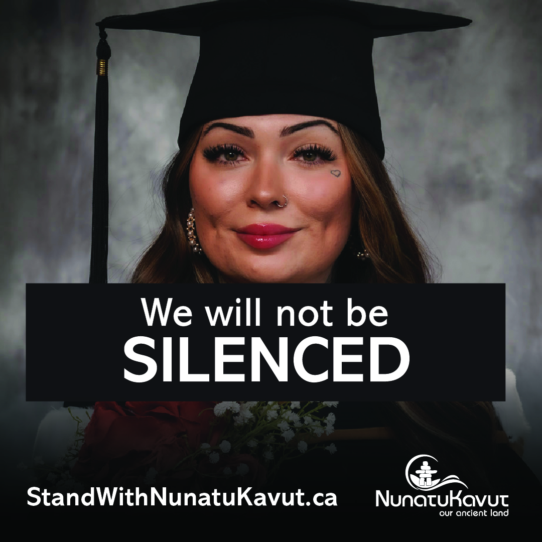 Memorial wants to silence her.
We will not let them.

Proud. Indigenous. Unapologetic.

Read our response StandWithNunatuKavut.ca 

#StandWithNunatuKavut #WeWillNotBeSilenced #MUNPolicy #InuitRights