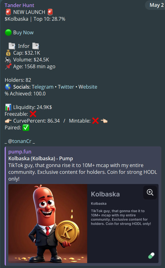 TanderhuntCall's tweet photo. 🚀 X3.6 on #Kolbaska — clean early #entry
🎯 Called at $32.1K
📈 Hit ATH at $115.0K (still holding strong)
✅ Not every win needs to be a moonshot — consistent alpha compounds.
7QvBLibKXDnr37DJ7kmHkXY7Lob58HchjxwBoyVfpump
TF: #pumpfun #snipercall #ProofOfAlpha $Gork $Gold $AvG https://t.co/ySFqZdUB9w