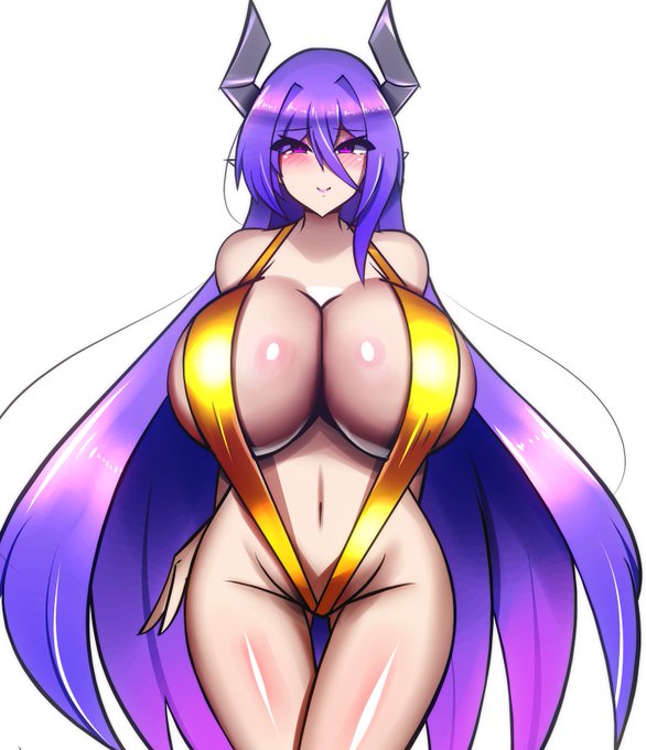 うちの子神威さんが淫魔化悪堕ちした姿である加虐ノ女王を描きました!!! 